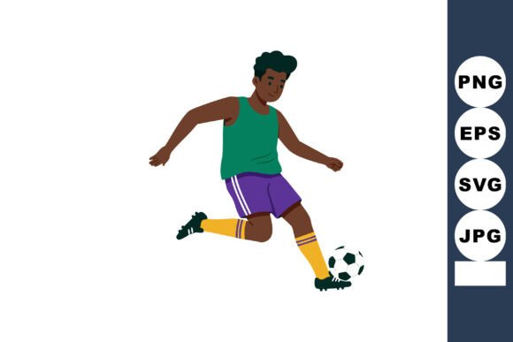 Download Young Male Soccer Player Kicking Ball in - Soccer Collection