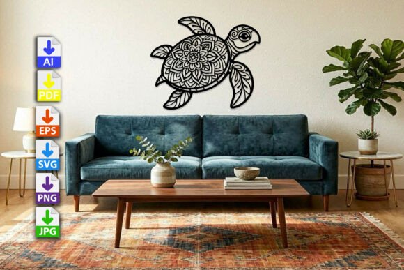 Download Sea Turtle Mandala Wall Art V2 - Mandala wall art Collection