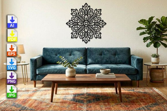 Download Snowflake Mandala Wall Art Color - Mandala wall art Collection