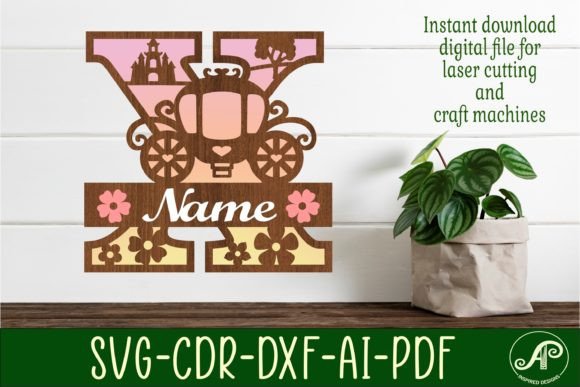 Download Princess Monogram Letter X SVG Cut File - Premium Bundle