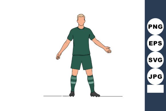 Download Male Soccer Player in Green Uniform Stan - Soccer Collection