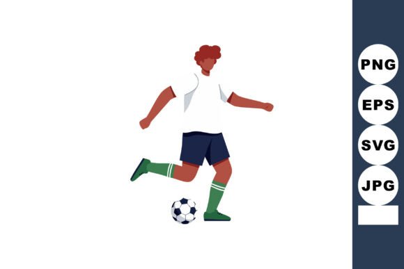 Download Young Male Soccer Player Kicking Ball in - Soccer Collection