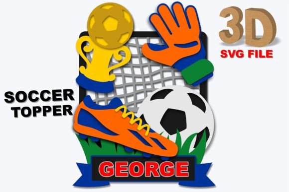 Download Soccer Topper 3D Svg - Soccer Collection