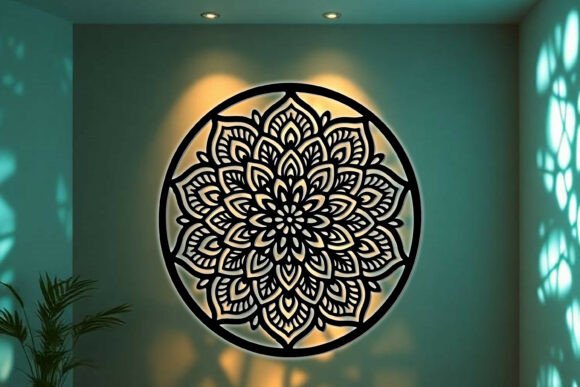 Download Laser Cut Mandala Wall Art SVG Sign - Mandala wall art Collection