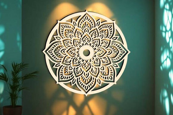 Download Laser Cut Mandala Wall Art SVG Sign - Mandala wall art Collection