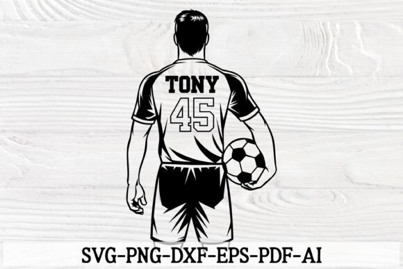 Download Custom Soccer Male Player SVG PNG DXF - Soccer Collection