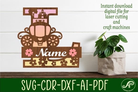 Download Princess Monogram Letter L SVG Cut File - Premium Resources