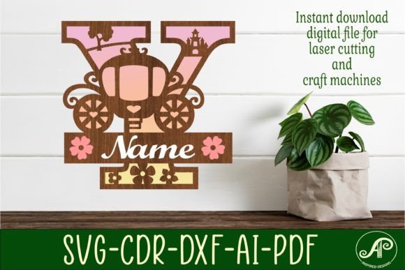 Download Princess Monogram Letter Y SVG Cut File - Premium Bundle
