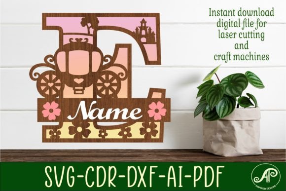 Download Princess Monogram Letter E SVG Cut File - Premium Resources