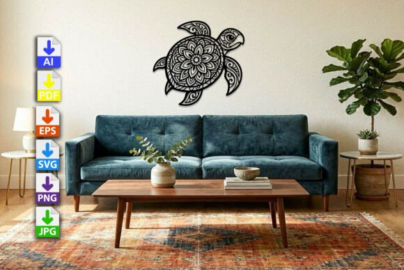 Download Sea Turtle Mandala Wall Art V1 - Mandala wall art Collection