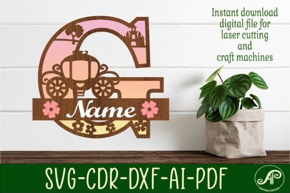 Download Princess Monogram Letter G SVG Cut File - Premium Resources
