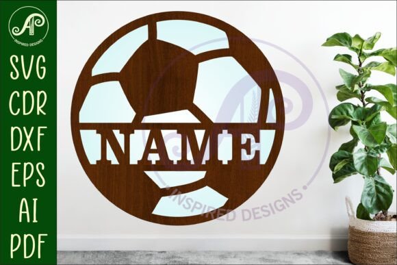 Download Soccer Ball Name Wall Art Sign, SVG - Soccer Collection