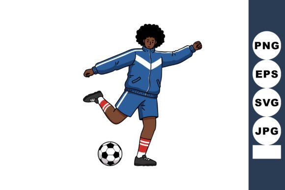 Download Young Male Soccer Player Kicking Ball in - Soccer Collection