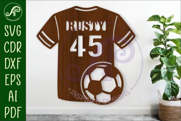 Download Soccer Shirt Name Sign Svg Laser Cut - Soccer Collection